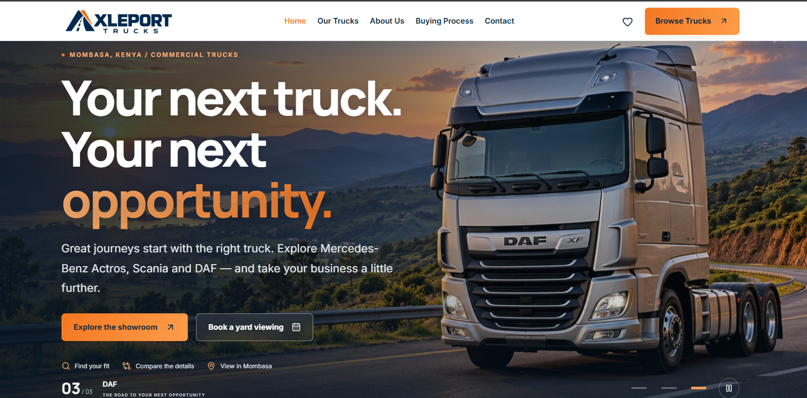 AxlePort — Truck Dealership WordPress Theme website preview